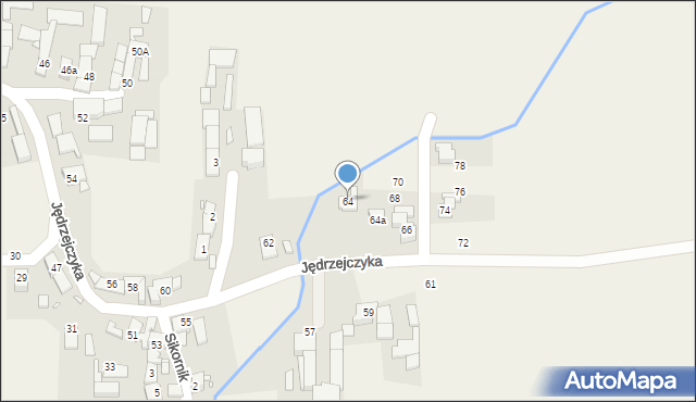 Źlinice, Jędrzejczyka, 64, mapa Źlinice