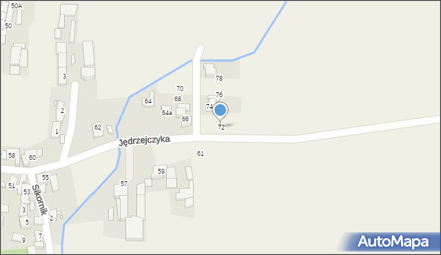 Źlinice, Jędrzejczyka, 72, mapa Źlinice