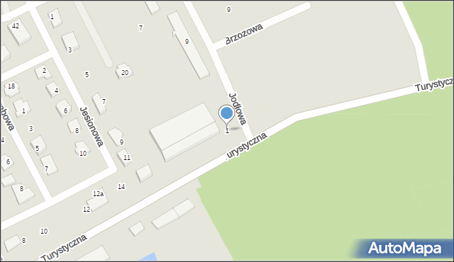 Augustów, Jodłowa, 1, mapa Augustów