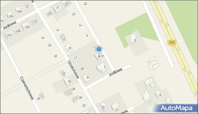 Bartąg, Jodłowa, 5, mapa Bartąg