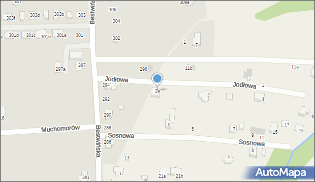 Bestwina, Jodłowa, 2a, mapa Bestwina