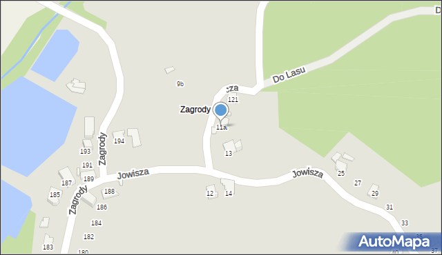 Bielsko-Biała, Jowisza, 11a, mapa Bielsko-Białej