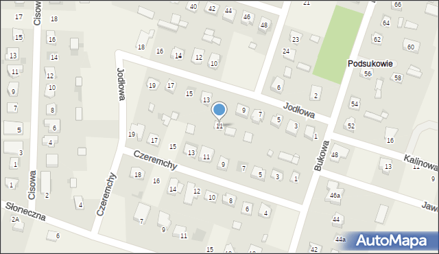 Bilcza, Jodłowa, 11, mapa Bilcza