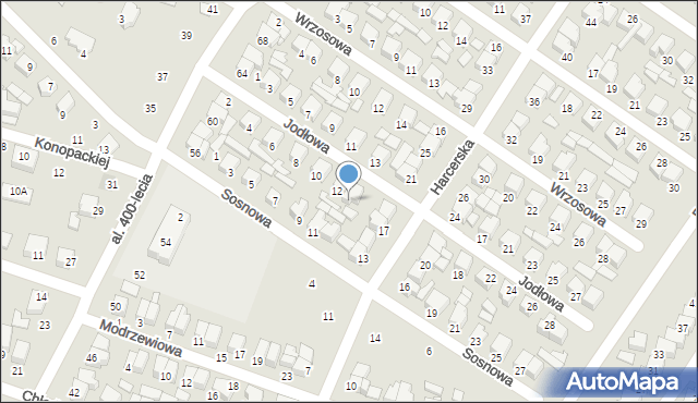 Biłgoraj, Jodłowa, 14, mapa Biłgoraj