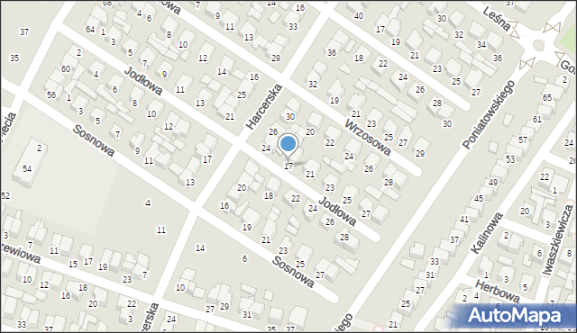 Biłgoraj, Jodłowa, 17, mapa Biłgoraj