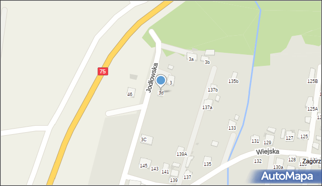 Brzesko, Jodłowska, 3d, mapa Brzesko