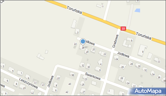 Brzozówka, Jodłowa, 16, mapa Brzozówka