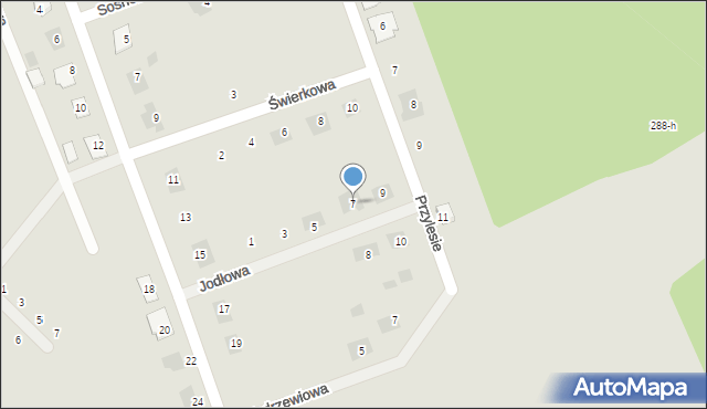 Budzyń, Jodłowa, 7, mapa Budzyń