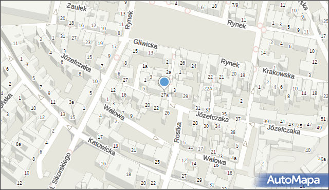 Bytom, Józefczaka Antoniego, 27a, mapa Bytomia