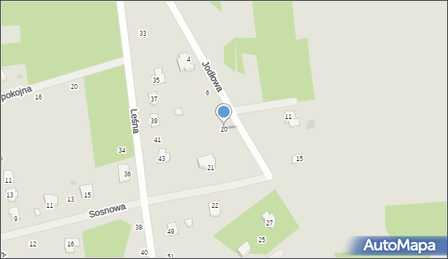 Cegłów, Jodłowa, 10, mapa Cegłów