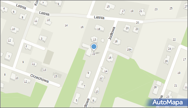 Cekanowo, Jodłowa, 11, mapa Cekanowo