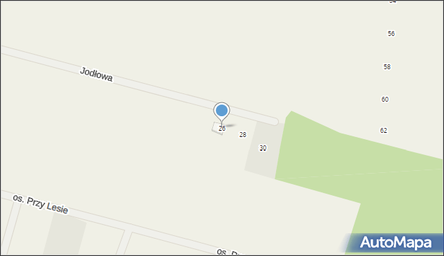 Cewlino, Jodłowa, 26, mapa Cewlino