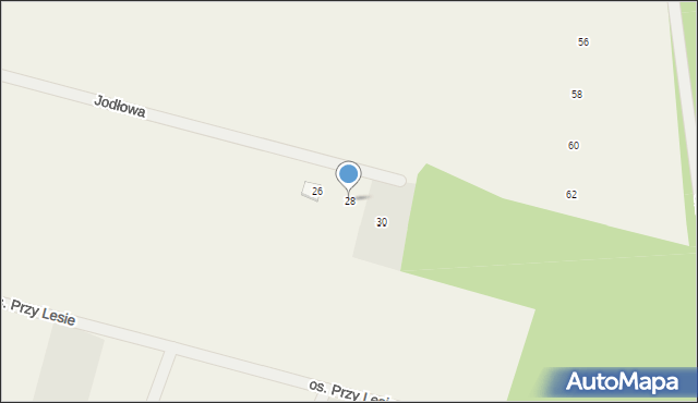 Cewlino, Jodłowa, 28, mapa Cewlino