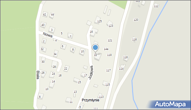 Chełmiec, Jodłowa, 12, mapa Chełmiec