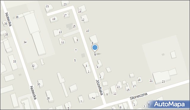 Chodzież, Józefiaka Kazimierza, ks., 6, mapa Chodzież