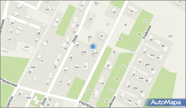 Chotomów, Jodłowa, 23, mapa Chotomów