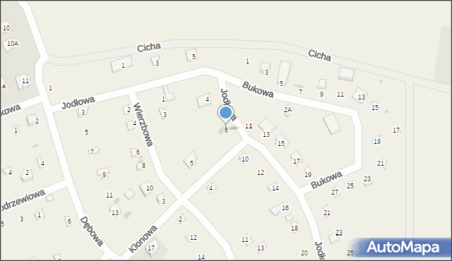 Chrzanowo, Jodłowa, 6, mapa Chrzanowo