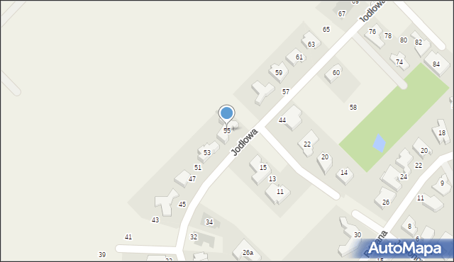 Chyby, Jodłowa, 55, mapa Chyby