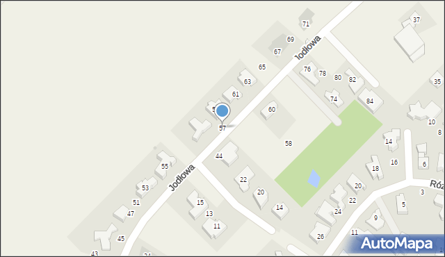 Chyby, Jodłowa, 57, mapa Chyby