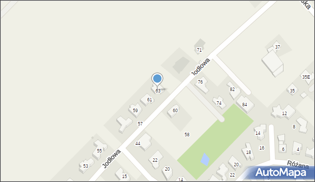 Chyby, Jodłowa, 63, mapa Chyby