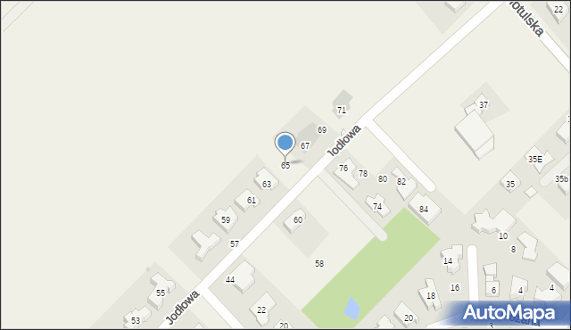 Chyby, Jodłowa, 65, mapa Chyby