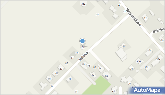 Chyby, Jodłowa, 71, mapa Chyby