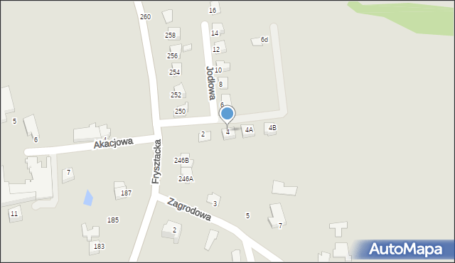 Cieszyn, Jodłowa, 4, mapa Cieszyna