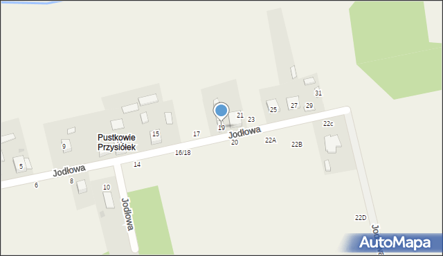 Cykarzew Północny, Jodłowa, 19, mapa Cykarzew Północny