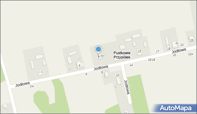 Cykarzew Północny, Jodłowa, 9, mapa Cykarzew Północny