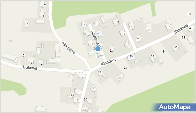 Czechów, Jodłowa, 1a, mapa Czechów