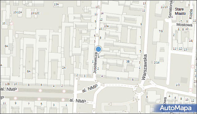 Częstochowa, Joselewicza Berka, płk., 4, mapa Częstochowy