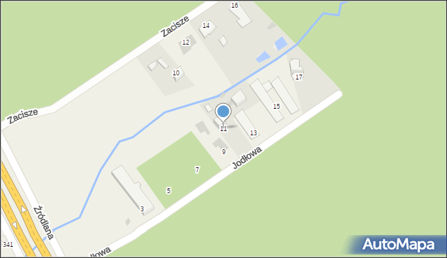 Dąbrowa, Jodłowa, 11, mapa Dąbrowa