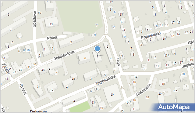 Dąbrowa Tarnowska, Joselewicza Berka, płk., 8, mapa Dąbrowa Tarnowska