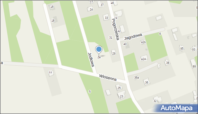 Dąbrówka, Jodłowa, 2a, mapa Dąbrówka