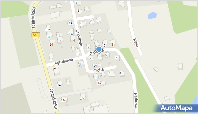 Dąbrówno, Jodłowa, 3, mapa Dąbrówno