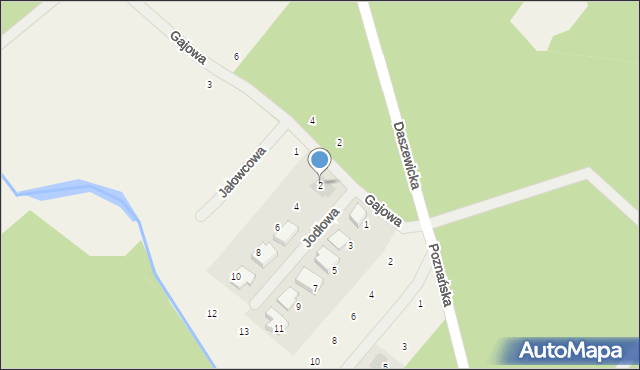 Daszewice, Jodłowa, 2, mapa Daszewice