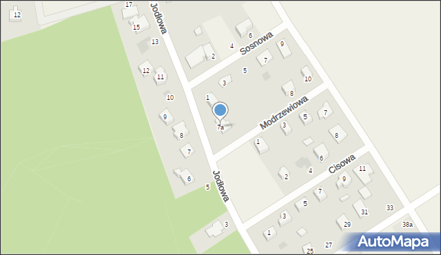 Dobroń, Jodłowa, 7a, mapa Dobroń