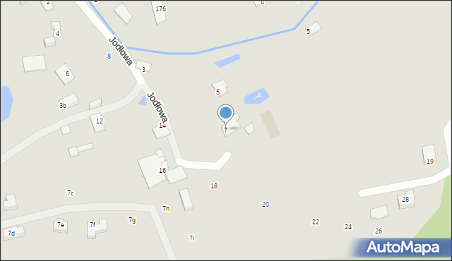 Elbląg, Jodłowa, 7, mapa Elbląga