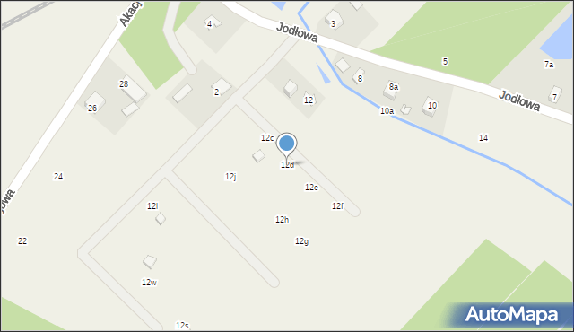 Franciszków, Jodłowa, 12d, mapa Franciszków