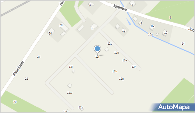Franciszków, Jodłowa, 12j, mapa Franciszków