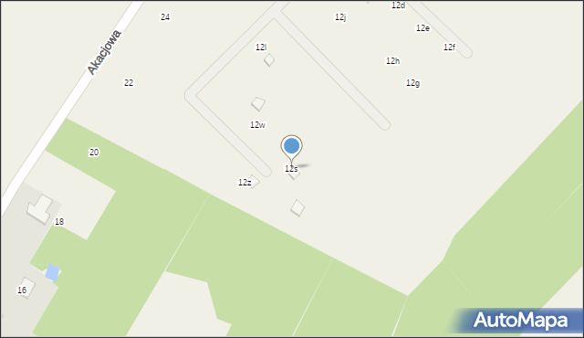 Franciszków, Jodłowa, 12s, mapa Franciszków