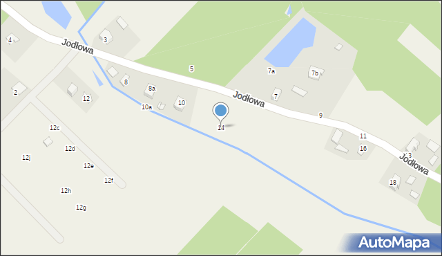 Franciszków, Jodłowa, 14, mapa Franciszków