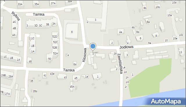 Gdańsk, Jodłowa, 1, mapa Gdańska