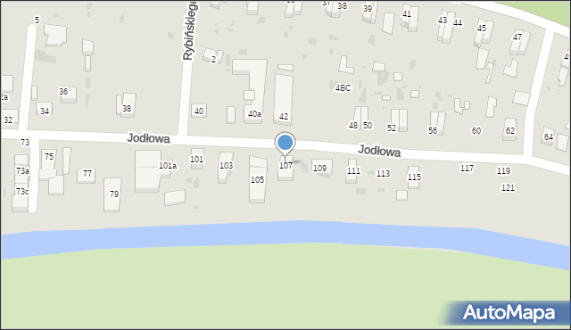 Gdańsk, Jodłowa, 107, mapa Gdańska