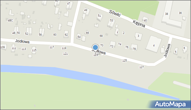 Gdańsk, Jodłowa, 123, mapa Gdańska