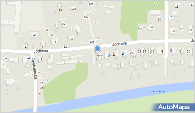 Gdańsk, Jodłowa, 13, mapa Gdańska