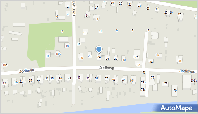 Gdańsk, Jodłowa, 24, mapa Gdańska