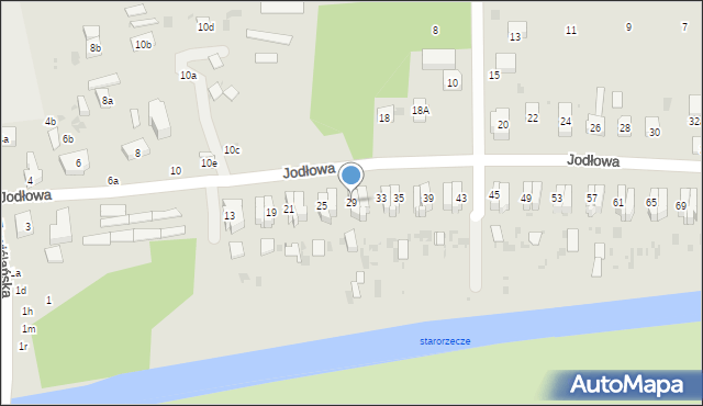 Gdańsk, Jodłowa, 29, mapa Gdańska