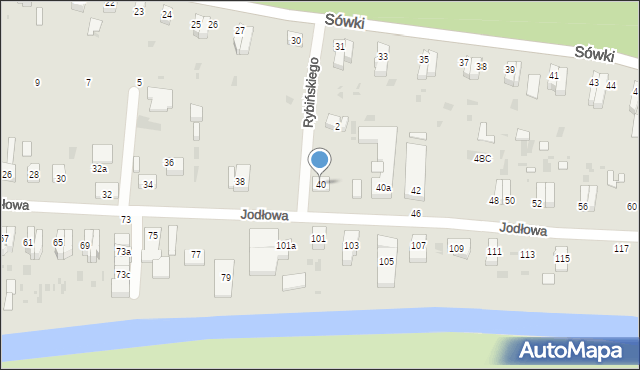 Gdańsk, Jodłowa, 40, mapa Gdańska