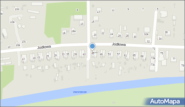 Gdańsk, Jodłowa, 45, mapa Gdańska